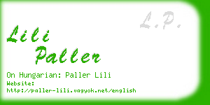 lili paller business card